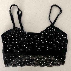 Victoria’s Secret Black Rhinestone Bralette